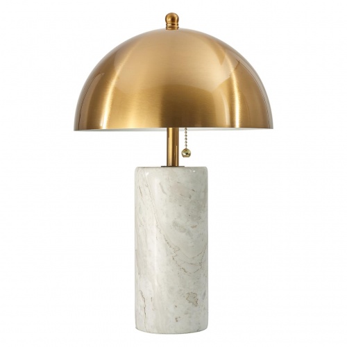 ODEON LIGHT 7088/2T MIDCENT ODL25 183 Настольный светильник с выкл. Бронзовый/металл/ белый мрамор 2 x E14 LED 7W 220V IP20 RUFINA