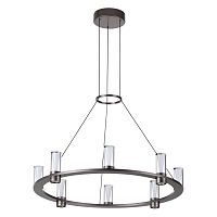 ODEON LIGHT 7143/55L HIGHTECH ODL26 513 Подвесной светильник темный никель/акрилл/металл IP20 LED 45W 4260Лм 3000K 180° 220V DEFANCE