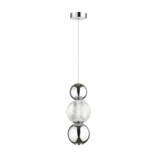 ODEON LIGHT 5007/7LA L-VISION ODL23 573 хром/прозрачный/металл/акрил Подвес LED 7W 4000K 300Лм CRYSTAL