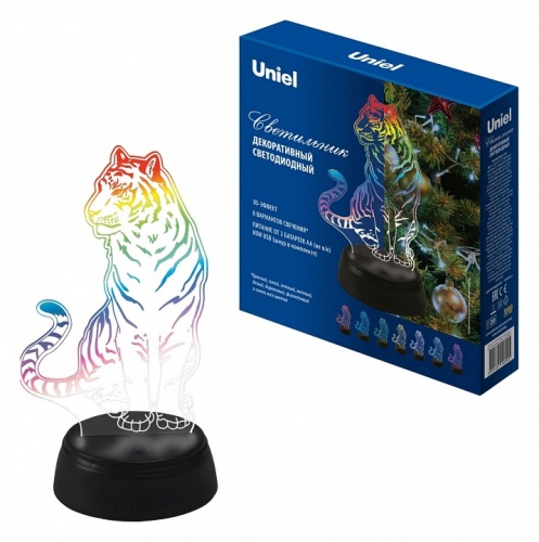 Зверь декоративный Uniel ULI-M507 RGB/3AA TIGER/BLACK UL-00008402 фото 5