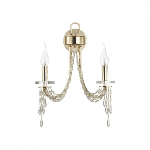 ODEON LIGHT 5063/2W CLASSIC ODL24 625 золото/прозрачный/металл/хрусталь Бра E14 2*40W CAPEL