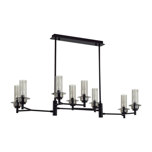 LUMION 6555/8C CLASSI LN25 000 черный/дымчатый/металл/стекло Люстра потолочная E14 8*40W 220V MADONNA