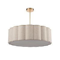 LUMION 8287/7 PROVENCE LN26 185 золотой/бежевый, металл/текстиль Люстра потолочная Е14 7*40W 220V KORTNI