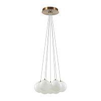 ODEON LIGHT 7109/7 MIDCENT ODL26 517 светильник металл/стекло/бронза/белый IP20 E14 7*5W 220-240V MAGIA