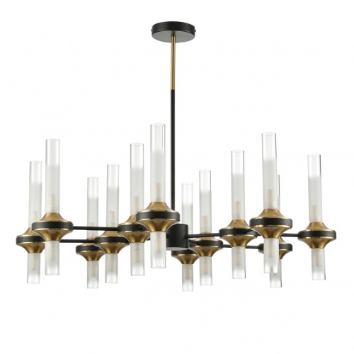 LUMION 8112/24 NEOCLASSI LN26 096 черный/бронза/прозрачный, металл/стекло Люстра потолочная G9 24*30W 220V TAMARESA