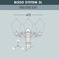 Консоль для паркового фонаря FUMAGALLI BISSO SYS 3L  000.000.S30.A0