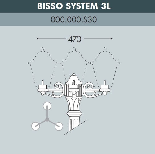 Консоль для паркового фонаря FUMAGALLI BISSO SYS 3L 000.000.S30.A0 Консоль для паркового фонаря FUMAGALLI BISSO SYS 3L 000.000.S30.A0
