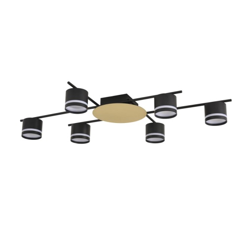 LUMION 8304/6C COMFI LN26 238 золотой/черный, металл/акрил Светильник потолочный GX53 LED 6*7W 220V BENUA