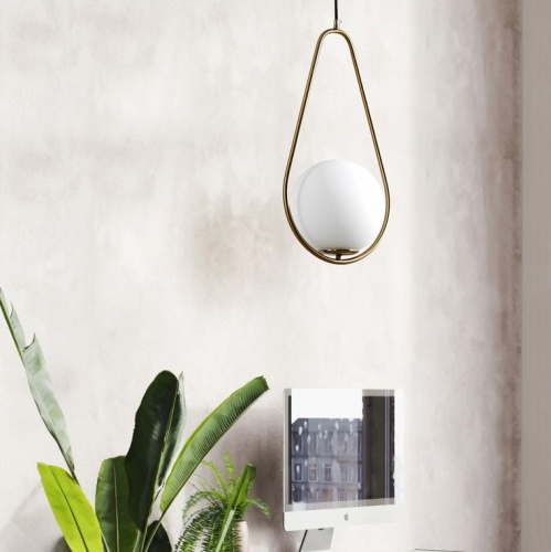Подвесной светильник HOOP DROP Brass фото 2