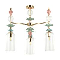 ODEON LIGHT EXCLUSIVE 4855/3C CLASSIC ODL_EX21 135 золото/разноцветн./керамика/стекло Люстра потолочная E14 3*40W BIZET