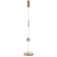 ODEON LIGHT EXCLUSIVE 5450/32L L-VISION ODL_EX26 015 молочный/античная бронза/металл/керамика/хрусталь/акрил Подвес LED 32W 2000К/3000K/4000K RIVIERA