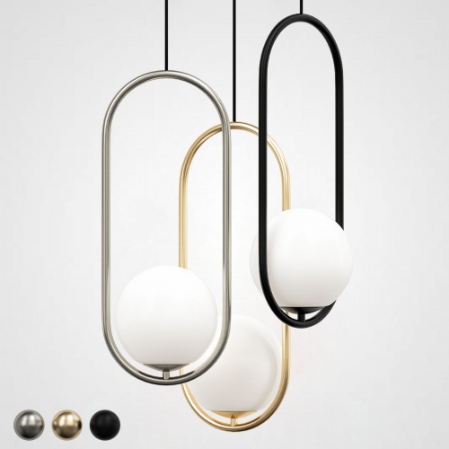 Подвесной светильник Matthew McCormick hoop 40 Silver MILA Pendant фото 9