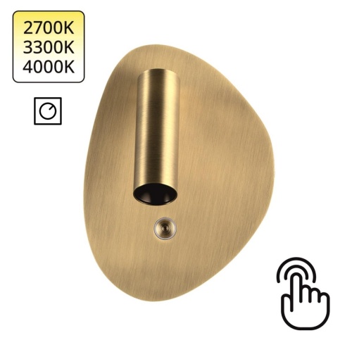 ODEON LIGHT 7185/9WLU УЦЕНКА(НЕВОЗВРАТНЫЙ ТОВАР) HIGHTECH ODL26 471 светильник брашированная бронза/металл IP20 LED 9W 580Лм 2700K/3300K/4000K 120° 220-240V ROY