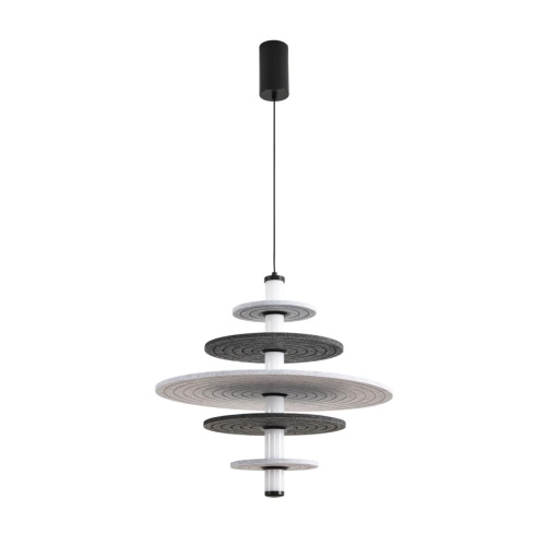 LUMION 8295/14AL LEDIO LN26 365 черный/светло-серый/темно-серый, металл/фетр/акрил Подвес LED 14W 3000K 220V FELTA
