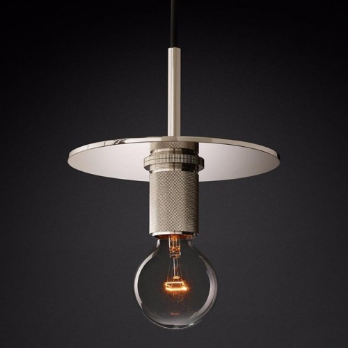 Подвесной светильник RH Utilitaire Disk Shade Pendant Silver Подвесной светильник RH Utilitaire Disk Shade Pendant Silver