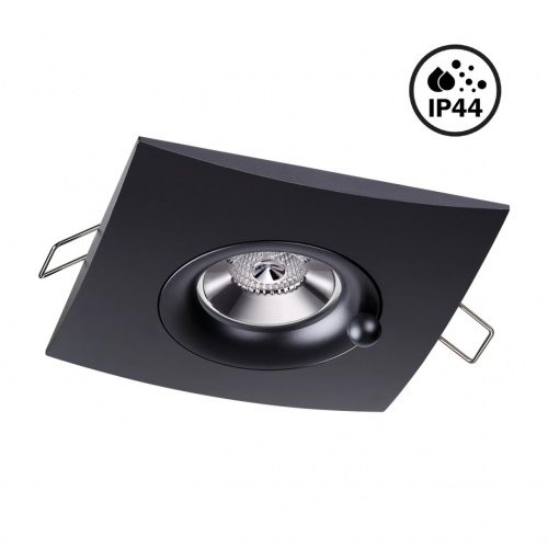 NOVOTECH 370796 SPOT NT21 596 черный Светильник встраиваемый влагозащищенный IP44 GU10 50W 220V WATER