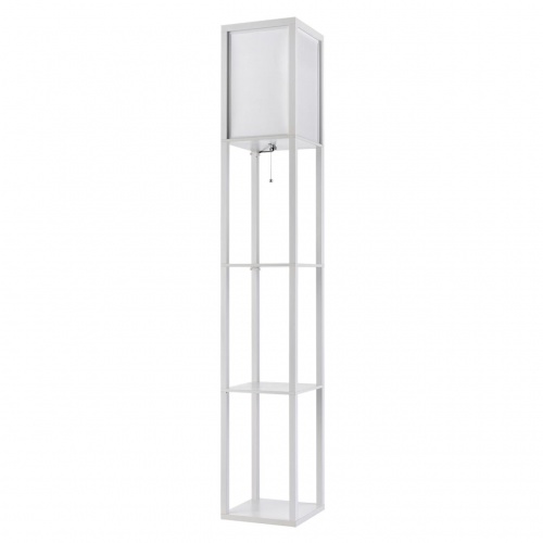 LUMION 8089/1F COMFI LN26 459 белый, дерево/текстиль Торшер Е27 1*60W 220V PRACTIC