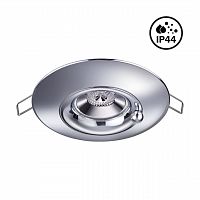 NOVOTECH 370790 SPOT NT21 596 хром Светильник встраиваемый влагозащищенный IP44 GU10 50W 220V WATER