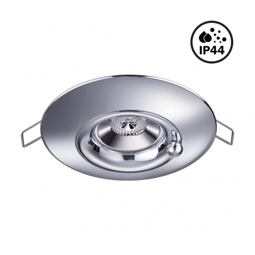 NOVOTECH 370790 SPOT NT21 596 хром Светильник встраиваемый влагозащищенный IP44 GU10 50W 220V WATER
