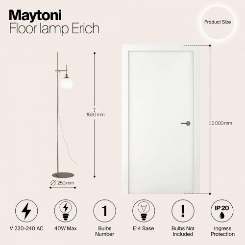 Торшер Maytoni Erich MOD221-FL-01-N фото 3