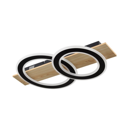 LUMION 8023/80CL LEDIO LN24 000 черный/дерево, металл/МДФ Потолочный светильник  3000/4000/6500К LED 80W 220V  PINE