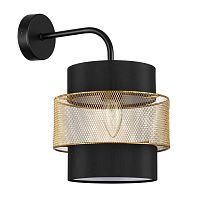 LUMION 8003/1W MODERNI LN26 312 черный/черный, золотой металл/металл, текстиль Бра Е27 60W 220V ANIMAISA