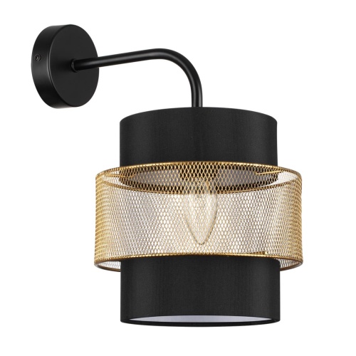 LUMION 8003/1W MODERNI LN26 312 черный/черный, золотой металл/металл, текстиль Бра Е27 60W 220V ANIMAISA