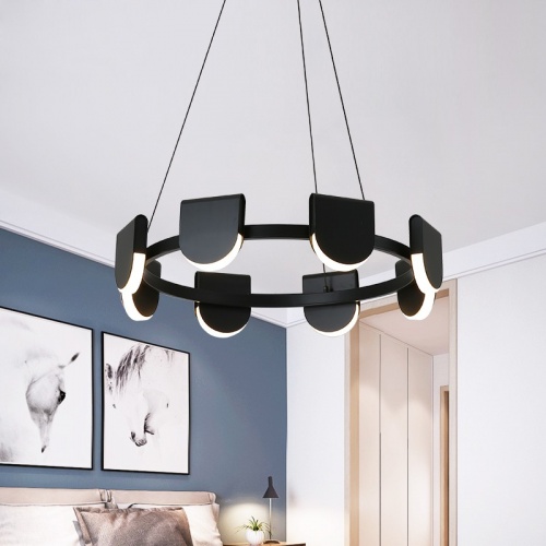 Подвесная люстра CANTO 8 D59 Black фото 2 Подвесная люстра CANTO 8 D59 Black фото 2