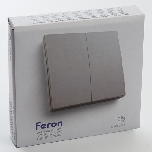 Выключатель беспроводной двухклавишный Feron Tm 82 41720 фото 5 Выключатель беспроводной двухклавишный Feron Tm 82 41720 фото 5