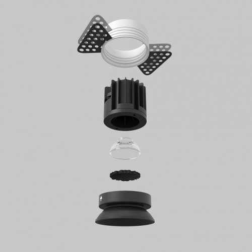 Встраиваемый светильник Maytoni Technical Round DL058-7W2.7K-TRS-B фото 5