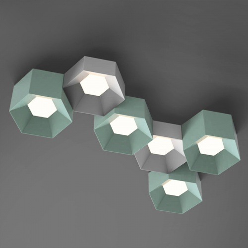 Потолочный светильник HEXAGON A H13 Light green фото 19 Потолочный светильник HEXAGON A H13 Light green фото 19