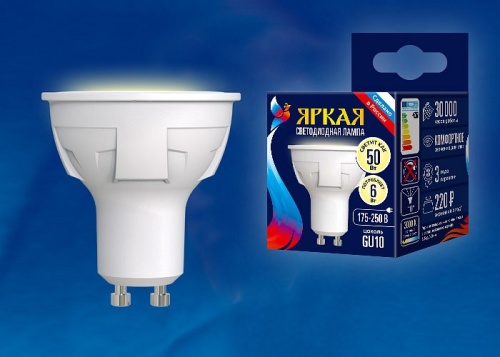 Лампа светодиодная Uniel FR PLP01WH GU10 6Вт 3000K UL-00002423 фото 2