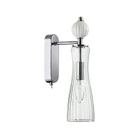 LUMION 8268/1W NEOCLASSI LN26 159 хром/белый/прозрачный, металл/керамика/стекло Бра Е14 1*40W 220V EMILY