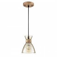 LUMION 8051/1A SUSPENTIONI LN26 393 дерево/амбер металл/стекло Подвесной светильник E27 1*60W 220V MIRABELA