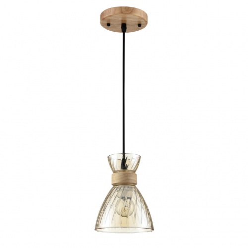 LUMION 8051/1A SUSPENTIONI LN26 393 дерево/амбер металл/стекло Подвесной светильник E27 1*60W 220V MIRABELA
