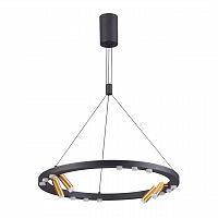 3918/48L L-VISION ODL20 201 черный/золотистый/металл Подвесной светильник LED 48W 4000K BEVEREN