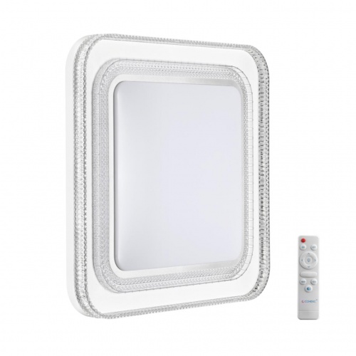 SONEX 7685/EL MARON SN 181 Светильник пластик/серебристый LED 70Вт 3000-6000K 490х490 IP43 пульт ДУ SUZY SILVER