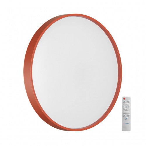 SONEX 7744/EL COLOR SN 127 Светильник светодиодный потолочный пластик/белый/красный LED 70Вт 3000-6000К D480 IP43 пульт ДУ MAVIC