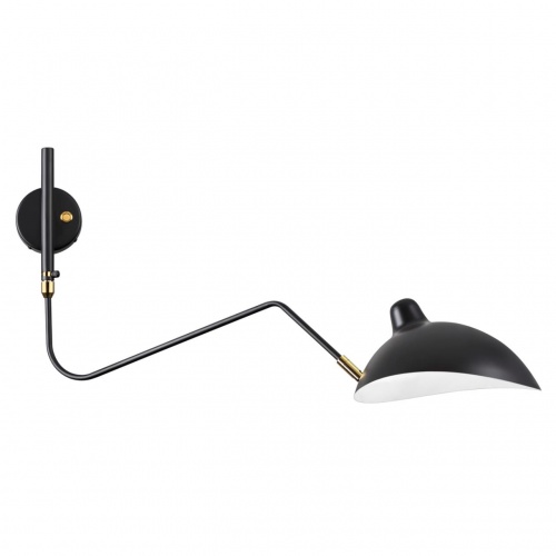 ODEON LIGHT 4830/1W WALLI ODL21 459 черный/золотой Настенный светильник E27 1*40W KERBI