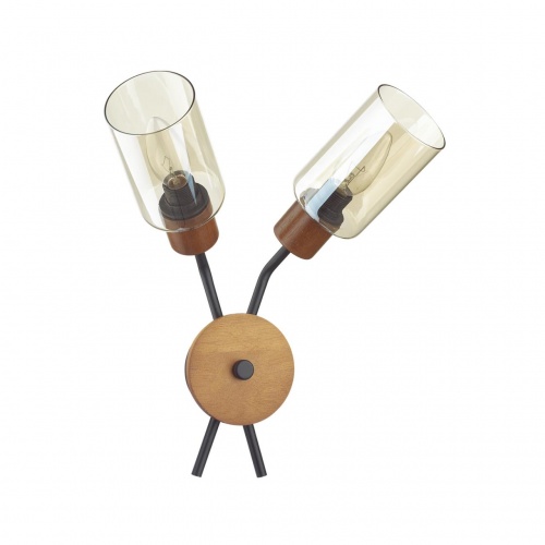 LUMION 4492/2W COUNTY LN20 000 черный, дерево Бра E14 2*60W 220V FERN