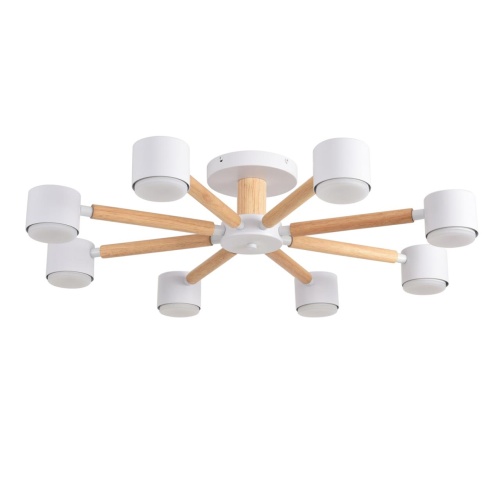 LUMION 8306/8C COMFI LN26 333 белый, дерево/металл Светильник потолочный GX53 LED 8*7W 220V VUDI