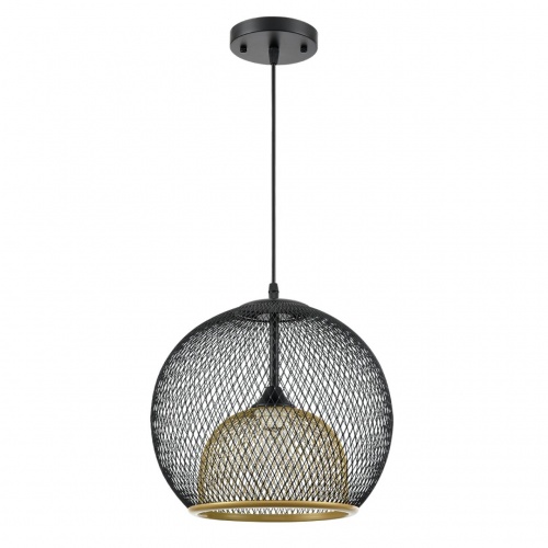 LUMION 8052/1A SUSPENTIONI LN26 399 черный/черный, золото металл/металл Подвесной светильник E27 1*60W 220V LEONELA