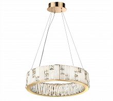 ODEON LIGHT 5072/60L HALL ODL24 597 золото/прозрачный/белый/металл/хрусталь/алебастр Люстра LED 46W 3700K CROSSA