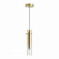 ODEON LIGHT 5062/5LB PENDANT ODL24 383 золотой/янтарный/металл/стекло Подвес LED 5W 3000K SHINY