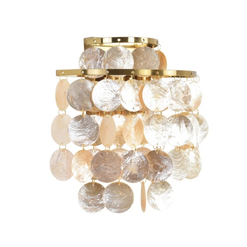 LUMION 8386/2W MODERNI LN26 140 бронза/перламутровый, металл/ракушка Бра E14 2*40W 220V SHELLA