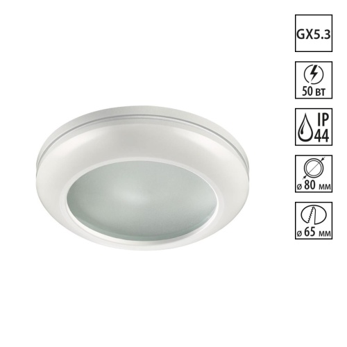 NOVOTECH 370387 SPOT NT18 600 белый Встраиваемый светильник GX5.3 50W 12V DAMLA