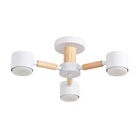 LUMION 8306/3C COMFI LN26 333 белый, металл/дерево Светильник потолочный GX53 LED 3*7W 220V VUDI