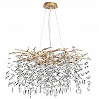 ODEON LIGHT 4969/10 HALL ODL24 613 античн.бронза/алюмин./хрусталь Люстра G9 10*40W DELICA