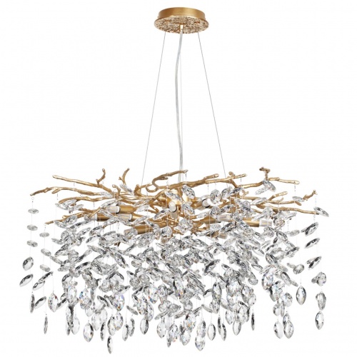 ODEON LIGHT 4969/10 HALL ODL24 613 античн.бронза/алюмин./хрусталь Люстра G9 10*40W DELICA