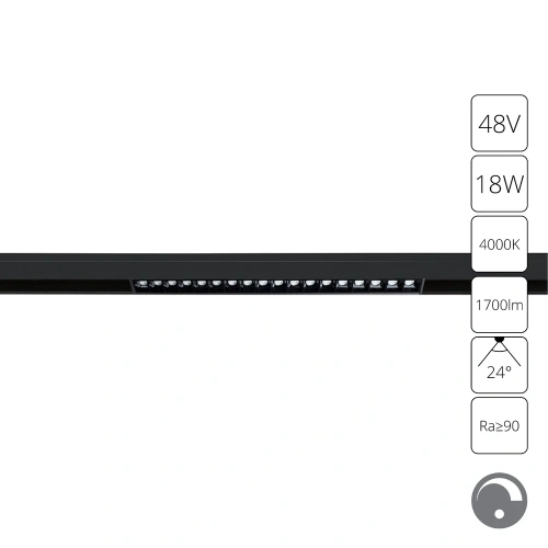 Магнитный трековый светильник Arte Lamp LINEA 0.1-10V A4685PL-1BK Магнитный трековый светильник Arte Lamp LINEA 0.1-10V A4685PL-1BK